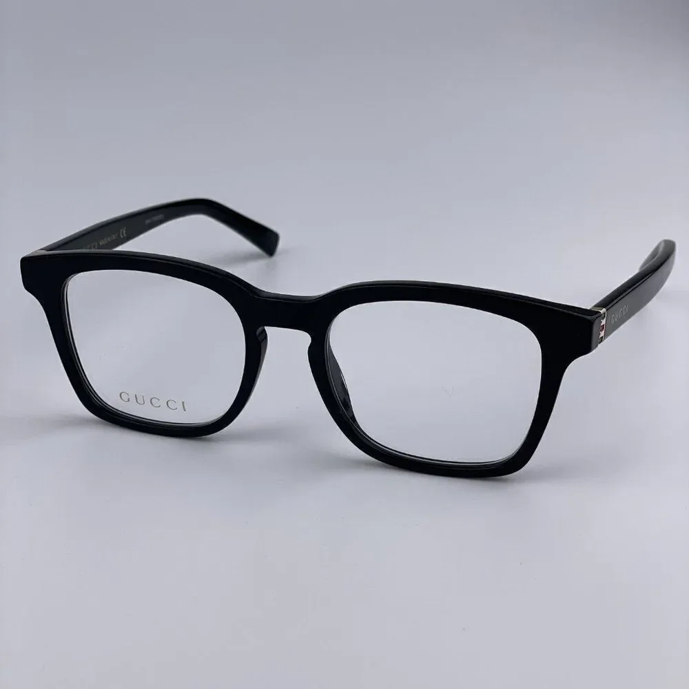 SALE! NEW GUCCI WEB GG0457O 005 Black Gold Square Women Eyeglasses